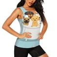 thumbnail image 2 of Gukieu Cute Dog In Bathtub Print Women's Quick-drying Fitness Vest, Round Neck Sleeveless Fitness T-shirt, Suitable for Yoga, Sports-Large, 2 of 7