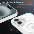 thumbnail image 3 of Hootek Clear Case for iPhone 16 Plus [Frosted Series] Strong MagSafe Compatible, Translucent Matte Texture, Protective Shockproof Bumpers, Military Grade Drop Protection Phone Case, White, 3 of 7