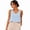 Light Blue, variant on Carlikeit Women's Linen Blend V Neck Crop Tank Top Sleeveless Casual Summer Top