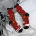 thumbnail image 5 of Balery Merry Christmas Pattern Crew Socks Unisex– Soft & Breathable Socks for Men & Women, One-Size Fits Most (US 5-11), Comfortable & Durable for Daily Wear, 5 of 6