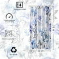 thumbnail image 4 of Cute Watercolor Floral Shower Curtain Sets,Blue Botanical Leaves Bathroom Curtains,Modern Minimalist White Bath Curtain, Waterproof Fabric with 12 Hooks 72x72 Inches, 4 of 7