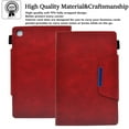 thumbnail image 6 of SaniMore Wallet Case for Samsung Galaxy Tab A7 10.4 inch SM-T500 T505 T507, Card Slots & Pen Holder [Auto Sleep] PU Leather Magnetic Ciasp Kickstand Shockproof Full Protective Cover, Red, 6 of 10
