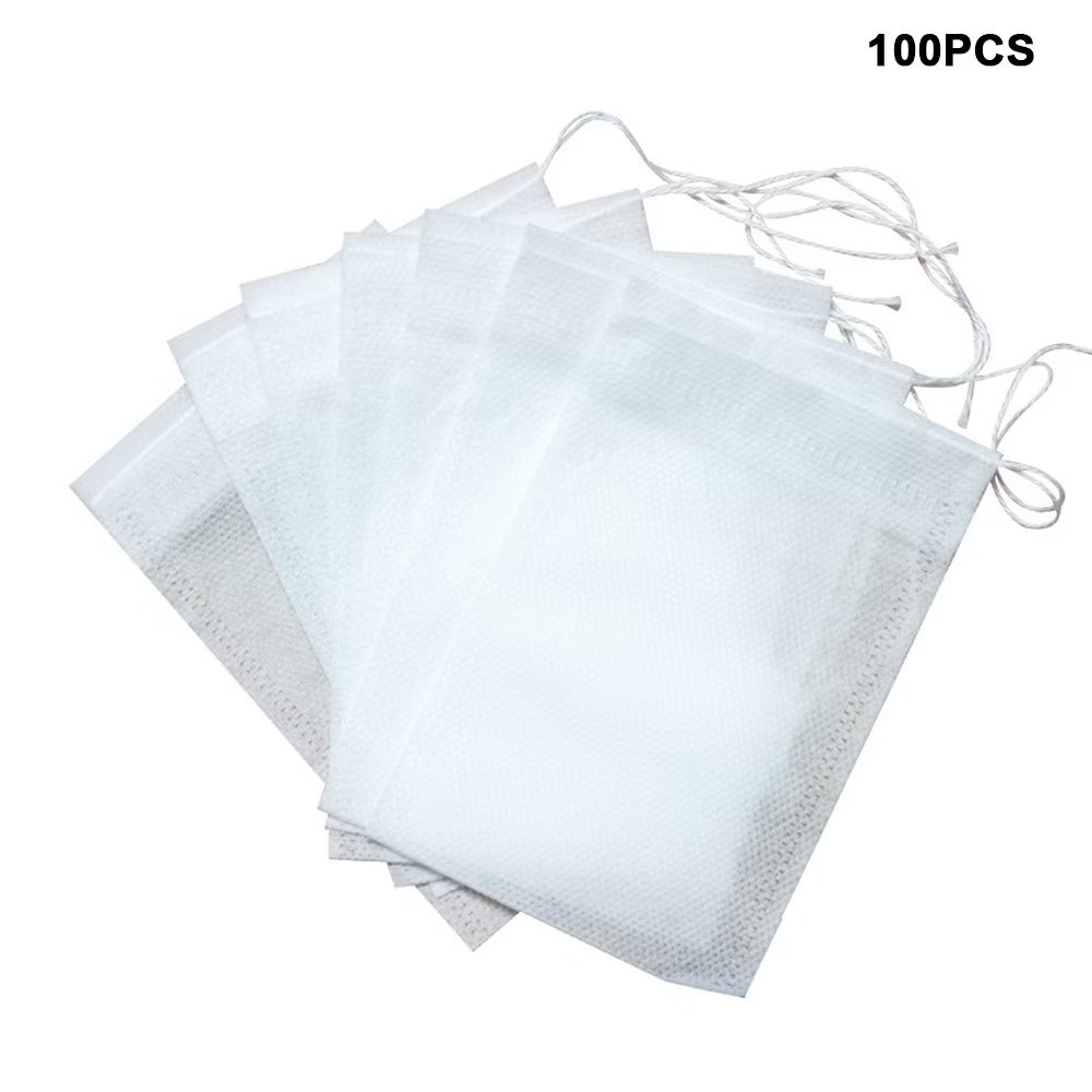 Blsyetec 100 Pcs Tea Bags, Disposable Tea Bag Filter, Tea Leaf Bag for