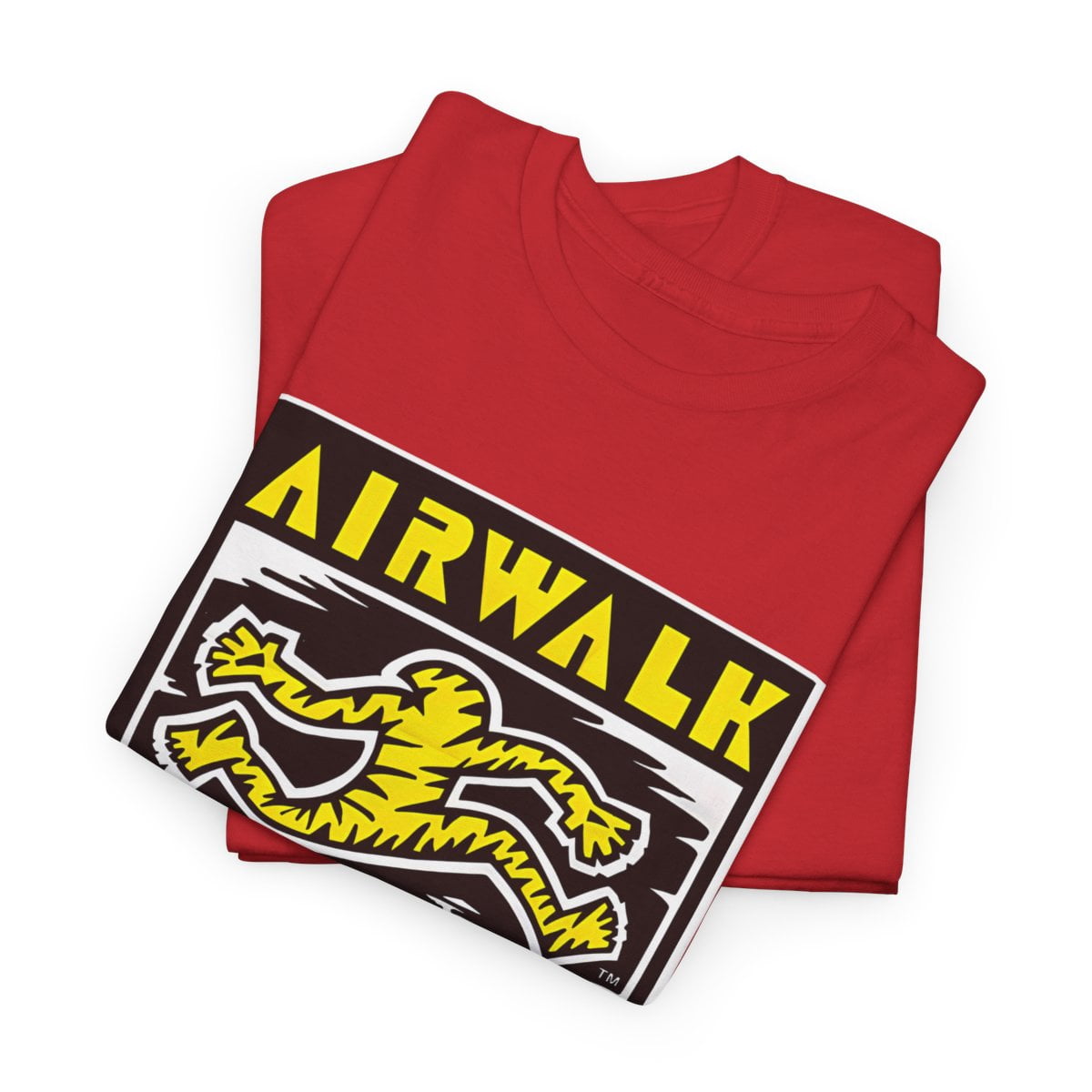 Airwalk Vintage Retro 90s 80s Skateboarding T Shirt Print - Gold 