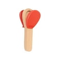 thumbnail image 1 of Red Childrens Rattle Board Clapper Handle Wood Musical Instrument For Rhythm Development Kids Percussion Toy Natural Wood Sound Quality Red, 1 of 3