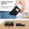 thumbnail image 4 of Men's Minimalist Slim RFID Blocking Wallet Pop Up Card Holder Wallet for Men, 4 of 6