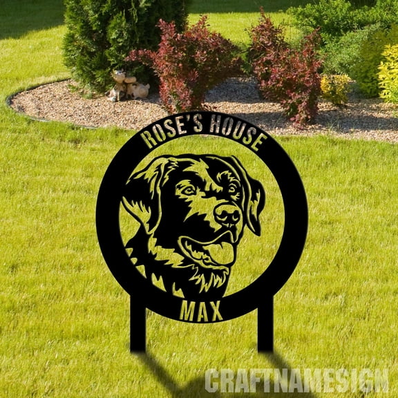 Craftnamesign Custom Labrador Retriever Memorial Stake, Dog Memorial Plaque, Pet Grave Marker