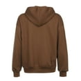 thumbnail image 2 of ITFABS Manteau Femme, Imprimé Portrait Long à Capuche avec Fermeture Éclair et Poches, 2 of 7