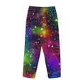 thumbnail image 5 of Disketp Bright Universe Print Women'S Comfy Pajama Pants Casual Drawstring Palazzo Lounge Wide Leg Pants, 5 of 9