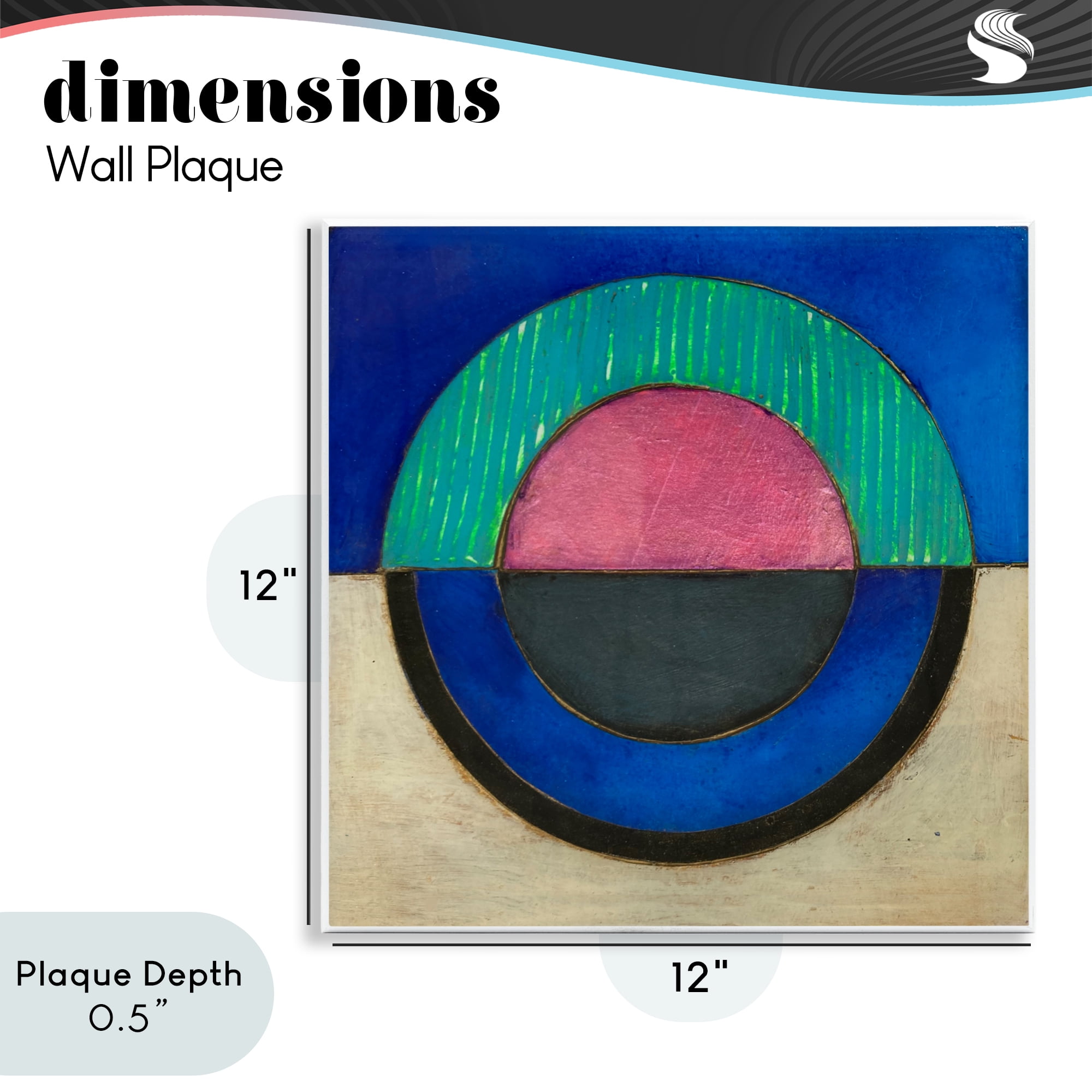 Stupell Industries Blue Toned Distressed Circle Wall Plaque Art, design by Matthew Finger