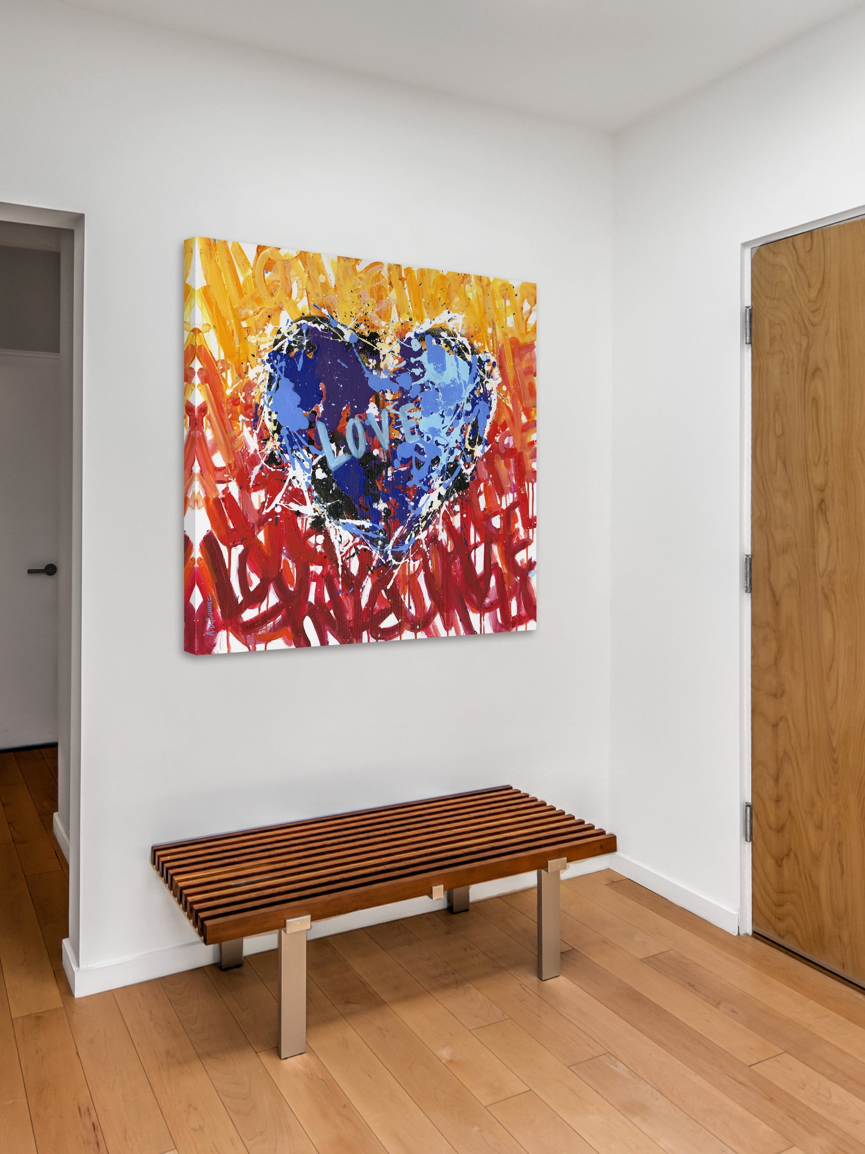 "Messy Love" Painting Print on Wrapped Canvas