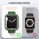 thumbnail image 5 of [2 Pack] Case Compatible for Apple Watch Series 7, PC Hard Cover Protective Bumper Watch Case Accessories for iwatch Women Men (Green+Green, 41mm), 5 of 5