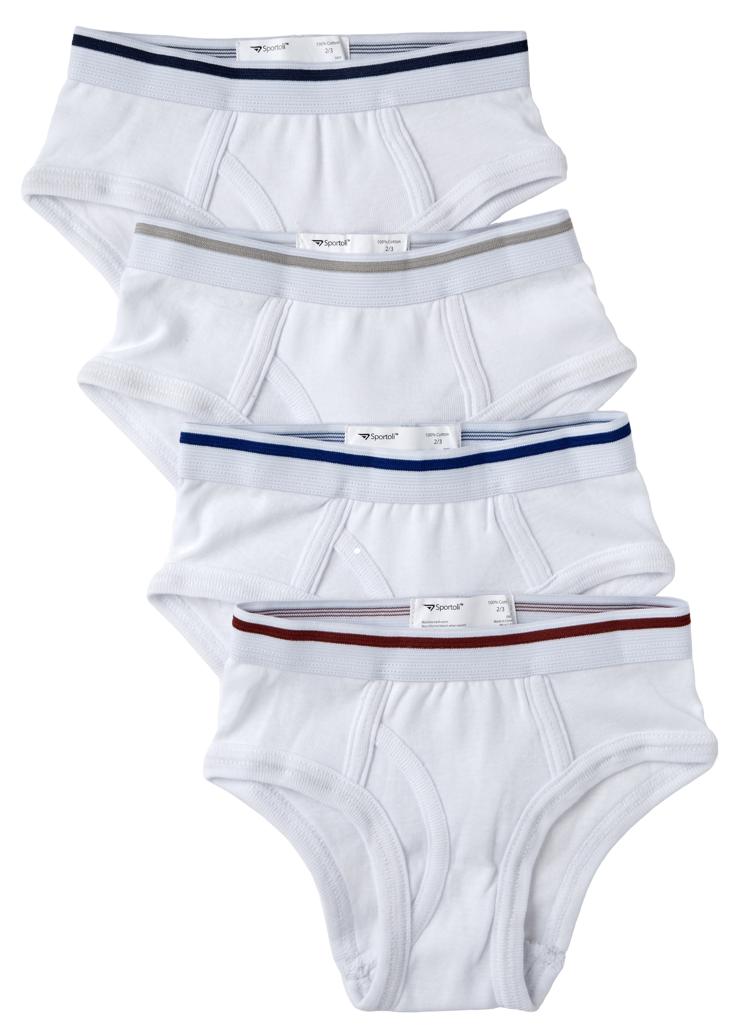 Sportoli - Sportoli Kids Classic Briefs Boys and Toddlers Underwear Ultra Soft 100% Cotton Pack
