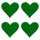 thumbnail image 1 of Uxcell 4Pack Parche de Corazón Termoadhesivo, Parche Bordado de Corazón de 70 mm Verde, 1 of 7