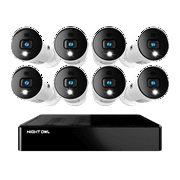 Night Owl Security Camera System CCTV, 8 Channel Bluetooth DVR with 1TB Hard Drive, 8 Wired 1080p HD Spotlight Surveillance Bullet Cameras, Audio Enabled Indoor Outdoor Cameras with Night Vision