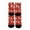 Red, variant on XFeng Custom Face Crew Socks, Personalized Human & Dog Face Bone Paw Print Novelty Mid Calf Socks Black Background