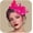 Rose Red, variant on Fascinators Hats for Women Party Hat Mesh Headband Lace Veil Ribbons Hair Clip Church Wedding