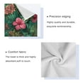 thumbnail image 4 of 3 Sizes of Towel Sets Including Bath Towel Hand Towel and Washcloth for Daily Use Pink and Green Tropical Plants, 4 of 8