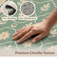 thumbnail image 6 of ODIKA 9'x12' Sage Green Floral Medallion Tufted Washable Area Rug Classic Botanical Motif With Ornate Border Framework And Vintage Non-Slip, Chair-Friendly for Dining Room, Basement, Large Office, 6 of 7