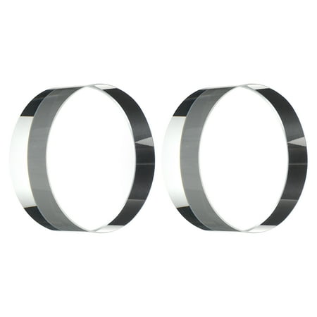 Uxcell 2 Pcs Clear Glass Paperweight, 1.97 x 1.97 x 0.75 Inch Clear Paperweight Decorative for Home Decoration Reading Photography Daily Office Gifts, Clear(Round)