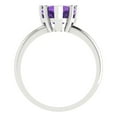 thumbnail image 4 of 2 ctw Solitaire Anniversary Ring for Women | Heart Cut Natural Amethyst | Hyperallergenic Solid 18K White Gold, 4 of 5