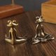 thumbnail image 3 of Incense burner handcrafted copper decor, unique home office decor, solid brass incense holder, modern minimalist style, high-end home accents, elegant desktop accessory, for bedroom, metal, 3 of 5
