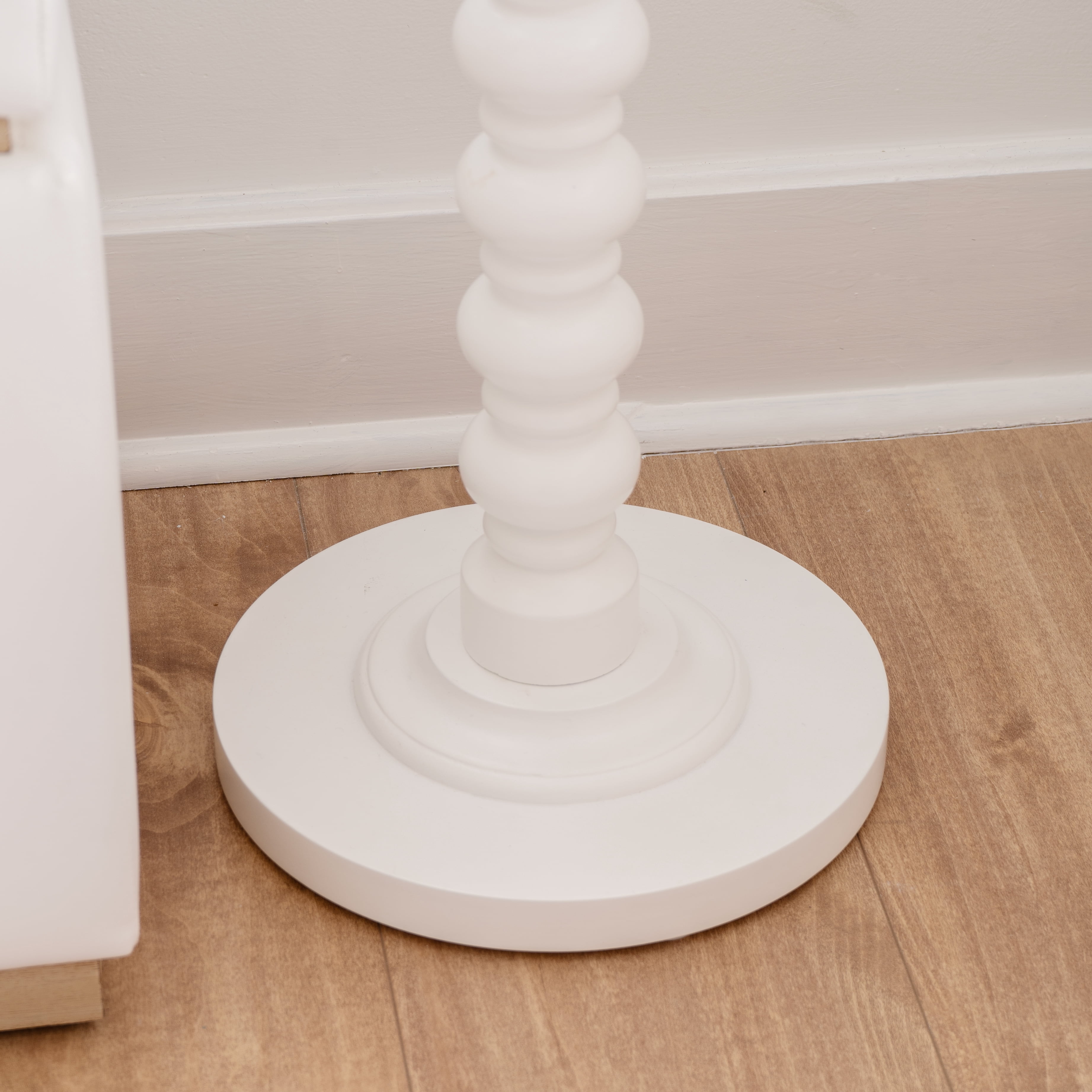 Linon Carice Kids Flower Side Table, Tall, White/Purple