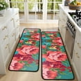 thumbnail image 4 of Kitchen Rugs Sets Of 2,Pioneer Flower Floral Print Pattern Anti Fatigue Kitchen Mat Rugs Non Slip Washable,Decorative Kitchen Floor Mats for Kitchen,Sink,Laundry,17"x47"+17"x47", 4 of 5