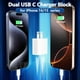 thumbnail image 3 of Bloque de cargador rápido de pared USB C de 35 W y 2 puertos para iPhone iPad, 3 of 7