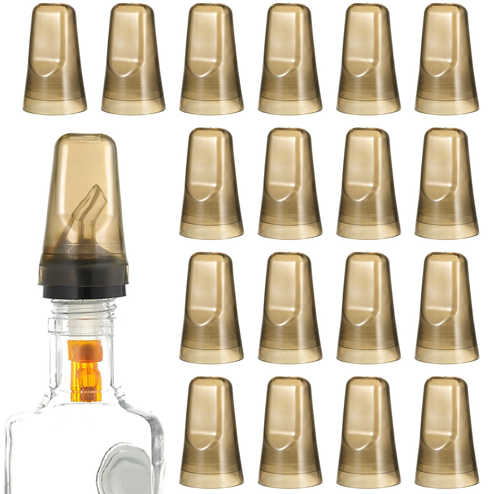 [24 PACK] Translucent Liquor Pourer Cover Caps, Bottle Top Cover, Spout  Cover, Bar Supplies, Restaurant Supplies, BPA Free Plastic, Cap Covers