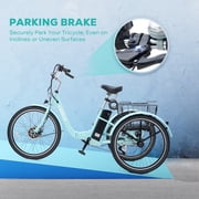 Viribus MC 350 Electric Tricycle for Adults, 24 7-Speed Folding Electric Tricycle with 350W Motor 36V 13Ah Battery Blue,Certified to UL 2849 by SGS