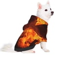 thumbnail image 2 of Fotbe Fiery Orange Flames Energy Sudadera con Estampado para Perros Pequeños – Suéter con Capucha para Mascotas, Tela Suave de Forro Polar con Bolsillo-XX-Large, 2 of 7