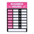 thumbnail image 1 of Unique Bargains Business Hour Sign Self Adhesive Operation Hour Decor with Number Sticker Pink 1 Set, 1 of 5