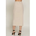 thumbnail image 3 of FashionStream Women's Relaxed Fit Corduroy Pencil Skirt Off-White, 3 of 5