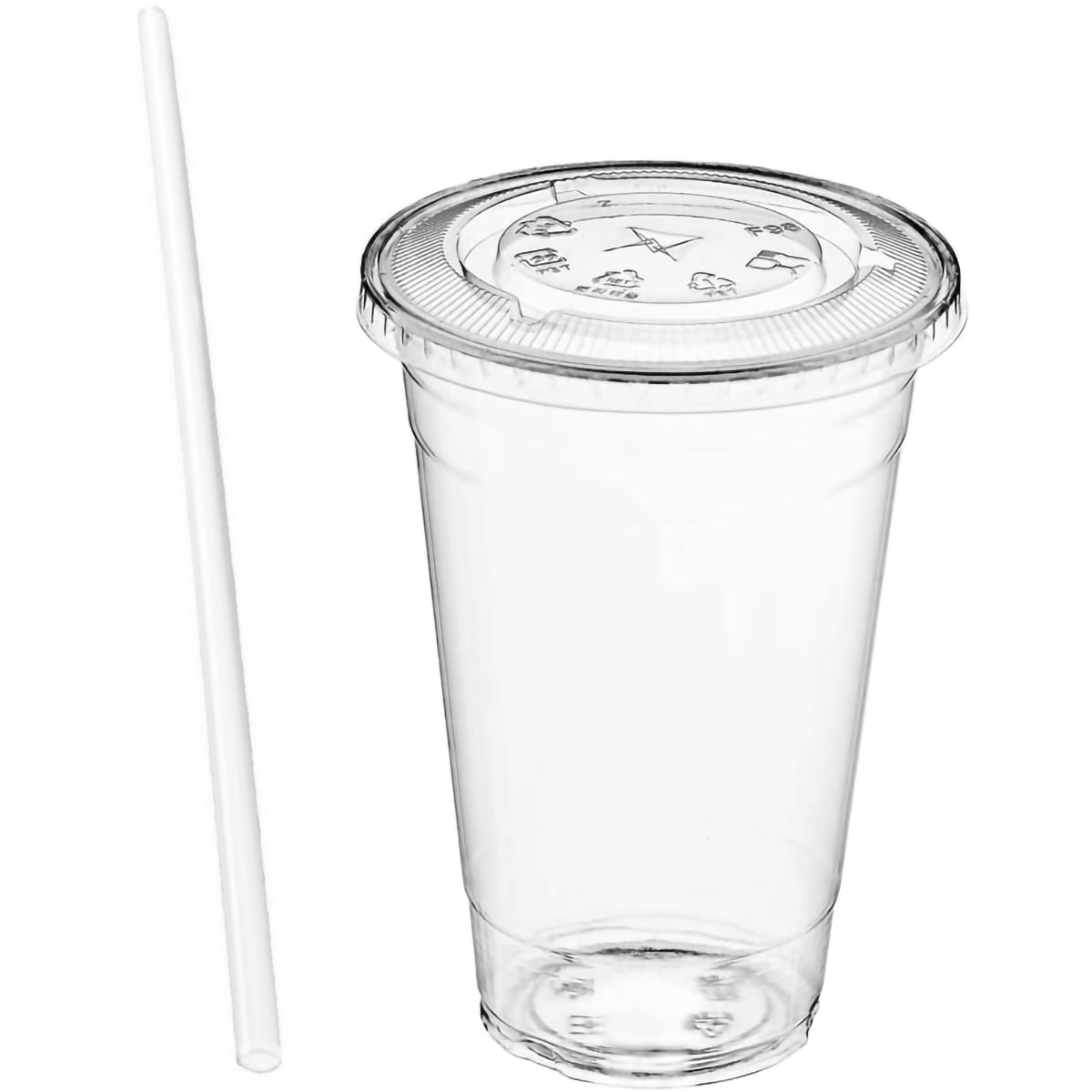 50 Pack] 20 oz Clear Plastic Cups with Flat Lids, Disposable Iced Coffee  Cups, BPA Free Premium Crystal Smoothie Cup for Party, Lemonade Stand, Cold  Drinks, Juice, Milkshake, Bubble Boba, Tea - Yahoo Shopping