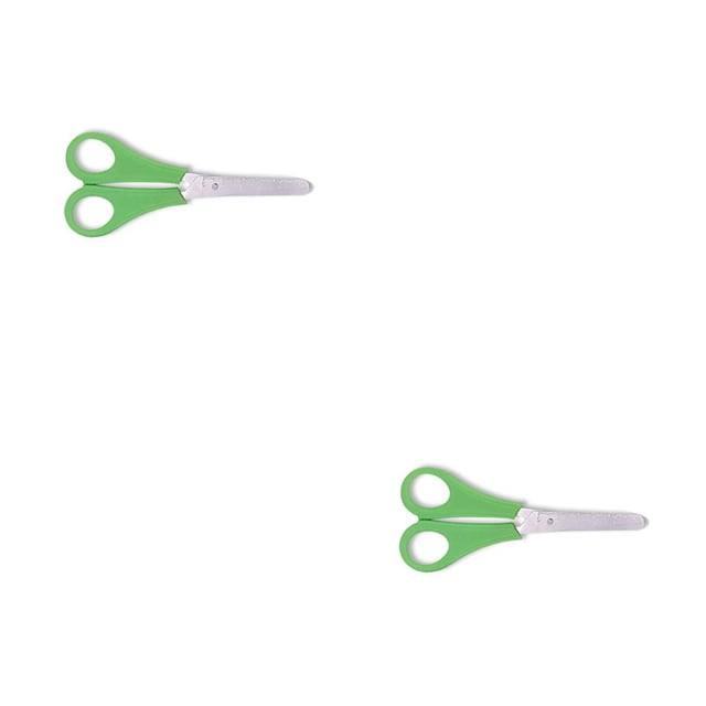 Tholdsy Tijeras para el aula con escala, bricolaje, hecho a mano, medición precisa, mango , tijeras multifuncionales para manualidades, Verde 2Conjunto