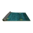 thumbnail image 2 of Ahgly Company Indoor Square Abstract Turquoise Blue Contemporary Area Rugs, 8' Square, 2 of 4