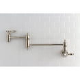 thumbnail image 3 of Kingston Brass KS3106TAL Tudor Wall Mount Pot Filler Faucet, Polished Nickel, 3 of 8