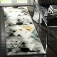 thumbnail image 2 of SAFAVIEH Porcello Iola Geometric Runner Rug, Grey/Blue, 2'3" x 12', 2 of 9