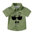 thumbnail image 4 of Piuwrlz Army Green Short Shirts Sleeve Toddler Boys Graphic polo Pocket Pullover T Shirts Army Green Size 6 Years, 4 of 9