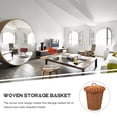 thumbnail image 2 of Amosfun Brown Imitation Rattan Woven Trash Can Multipurpose Storage Basket for Living Room and Office, 2 of 10