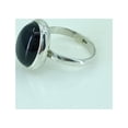 thumbnail image 3 of Black Onyx Oval 925 Sterling Silver Handmade Statement Women December Gemstone Ring Size 10.0, 3 of 5