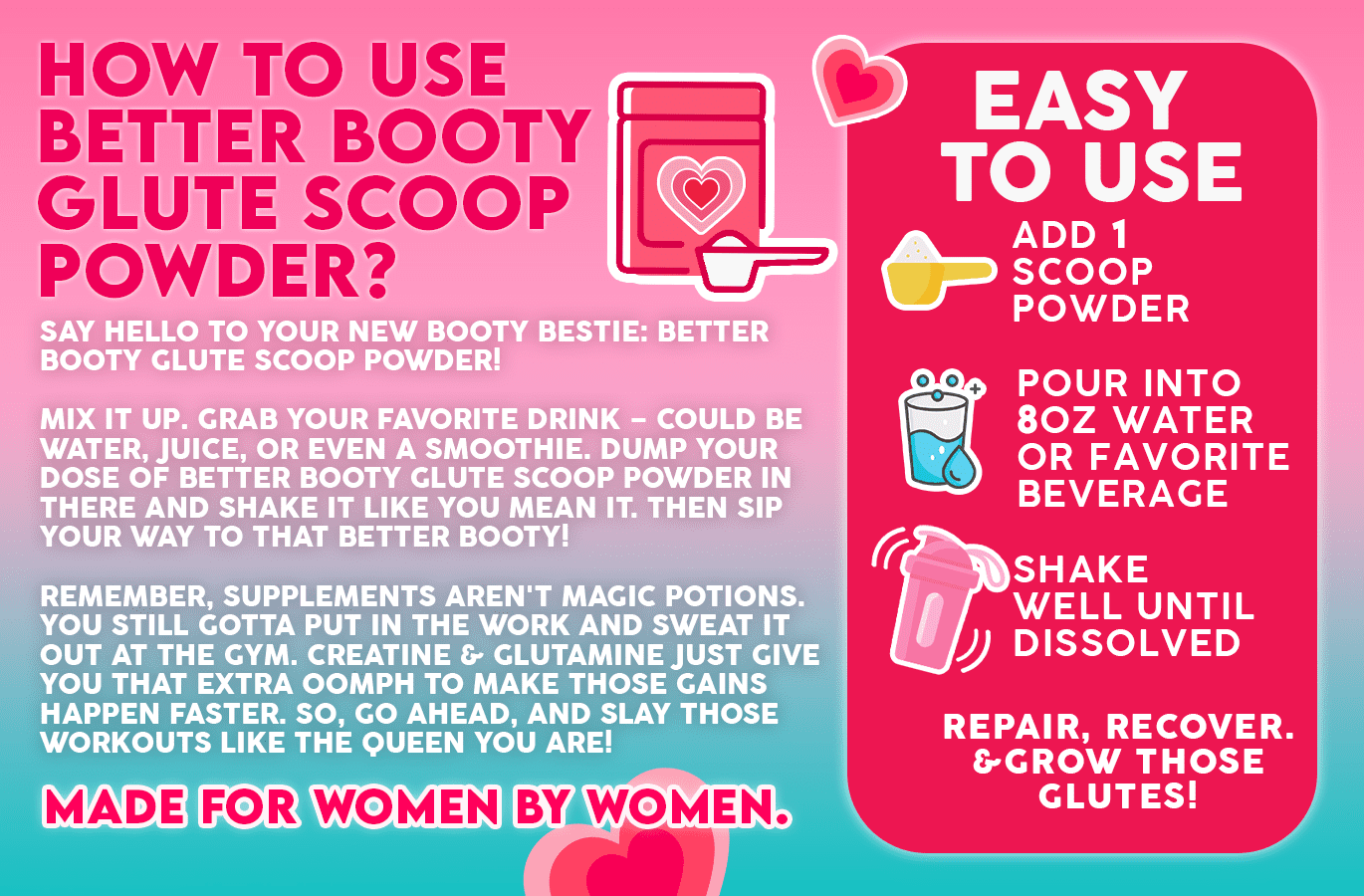 Better Booty Unflavored Glute Scoop 300 g