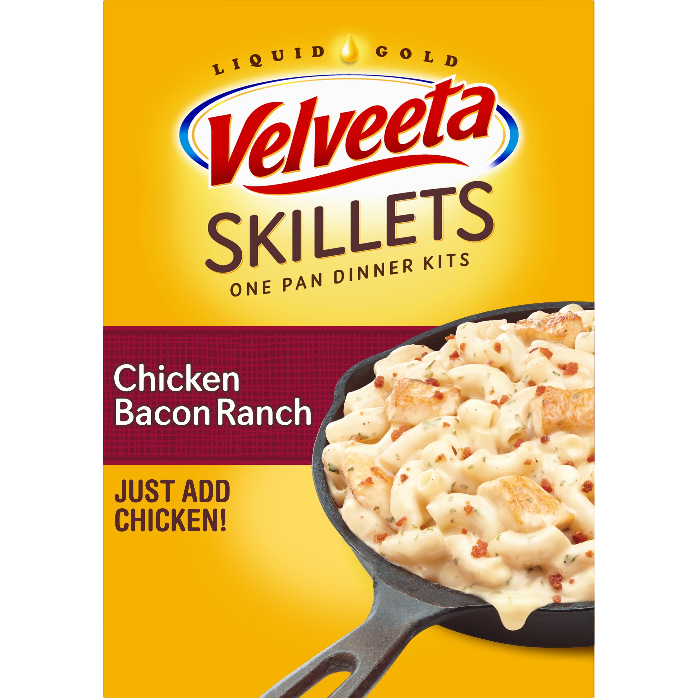 Velveeta Skillets Chicken Pasta Dinner Kit with Bacon & Ranch, 11.5 oz Box