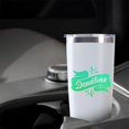 thumbnail image 5 of 20oz Powder Coated Easter Tumbler with Telescopic Straw, Insulated Travel Mug, Slogan Print, 5 of 6
