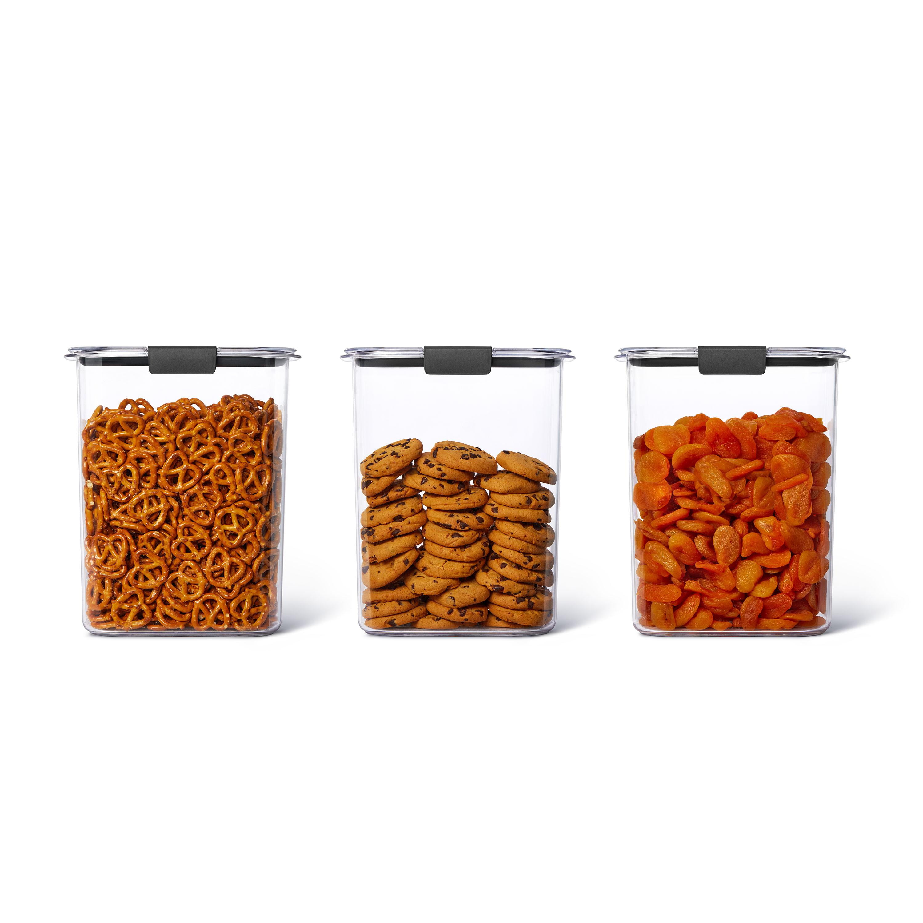 3 Pc Food Storage Container Cereal Dispenser Clip Lid Animal Dry Food Rice Pasta 