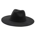 thumbnail image 5 of Jazz Hat Events Adults Dress Decor Camping Photo Props Fashion Wide Brim Hat Black, 5 of 8