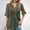 Army Green, variant on Half Sleeve T Shirts For Women Loose Button Down Elbow Length V Neck Tops Comfortable Basic Blouses Vacation Clothes Dressy Summer Work Shirt