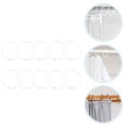 thumbnail image 3 of Shisuyan 10Pcs Shower Curtain O Rings Clear Shower Rings Hook Hanger Bath Drape Loop, 3 of 8