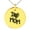 Gold, variant on Black Stainless Steel Pixel I Heart Mom Small Medallion Circle Charm Pendant Necklace
